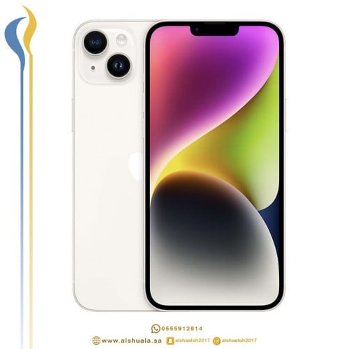 ابل ايفون 14 عادي 128GB ابيض ضمان حاسبات العرب (نس...