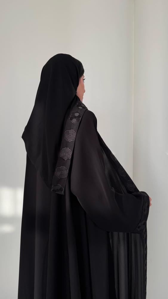 عباية دبل كلوش قماش انترنت أنيقة وفاخرة ( أ )
