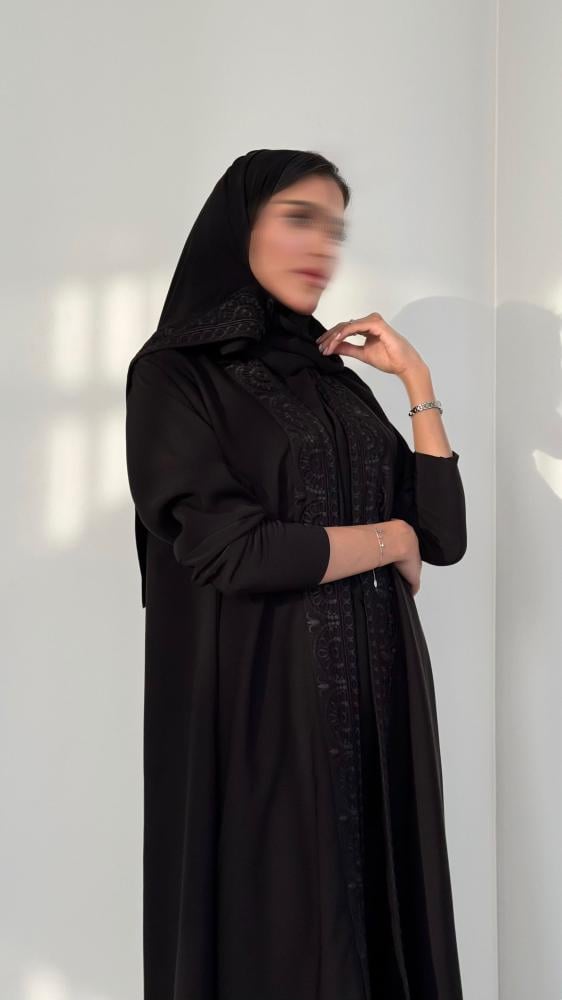 عباية انترنت نص كلوش بأكمام سترتش (أ)