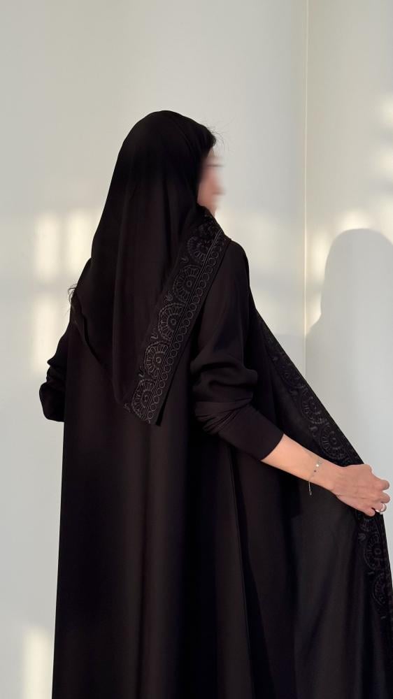 عباية انترنت نص كلوش بأكمام سترتش (أ)