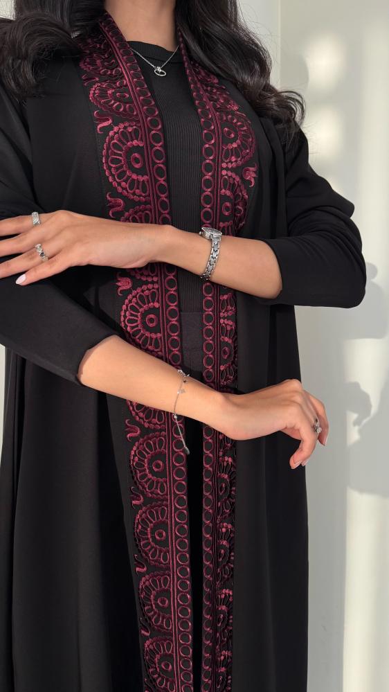 عباية انترنت نص كلوش بأكمام سترتش ( ع )