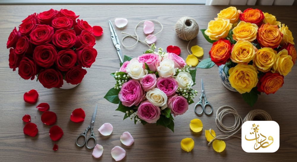 اشكال باقة الورد