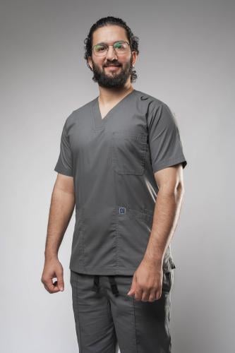 سكراب طبي رصاصي غامق