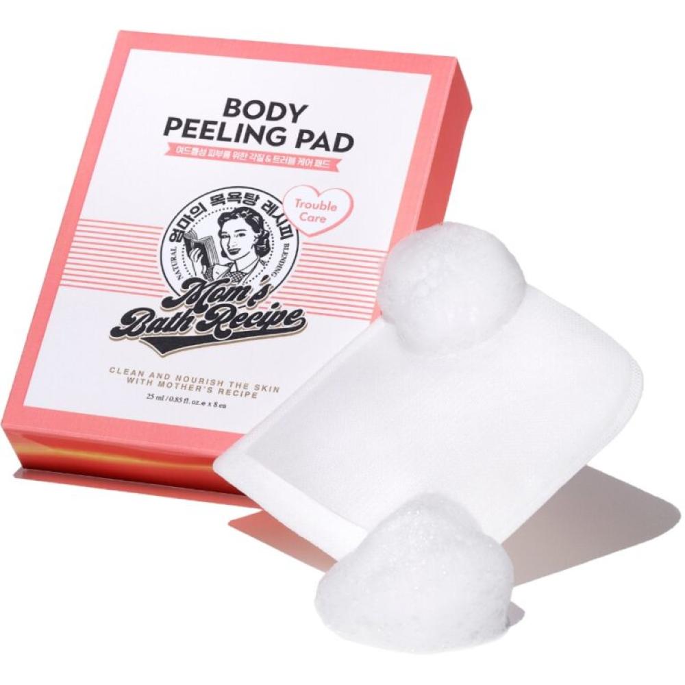 مومز باث - ليفة لتقشير الجسم  بدون مقشر  ,وردي