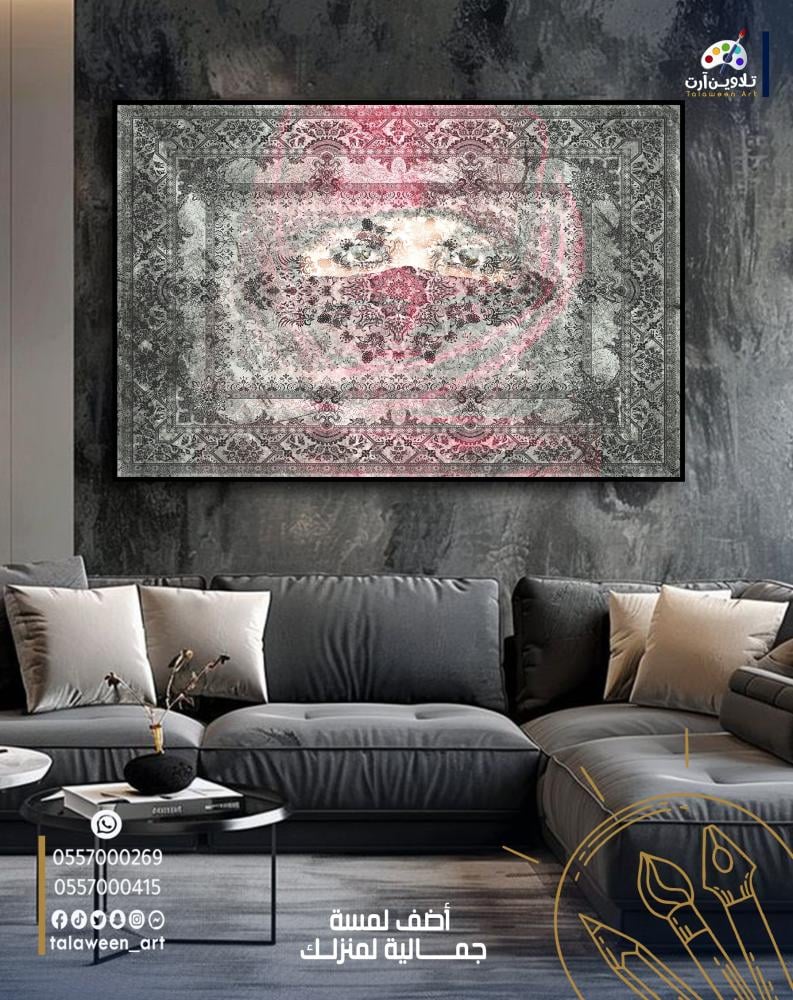 لوحة قماشية فخمة بتصميم امرآة