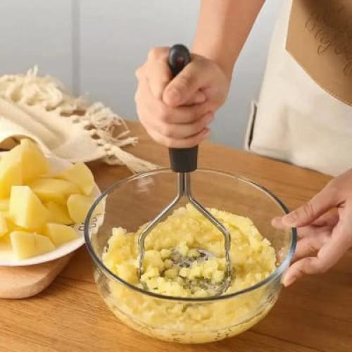 مقشر بطاطس يدوي من الفولاذ المقاوم للصدأ ، هراسة ث...