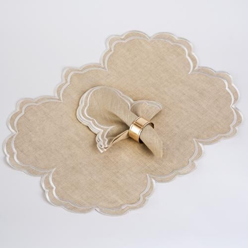 Natural linen butterfly set