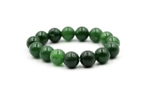 اسواره حجر دائري لون اخضر غامق 12mm