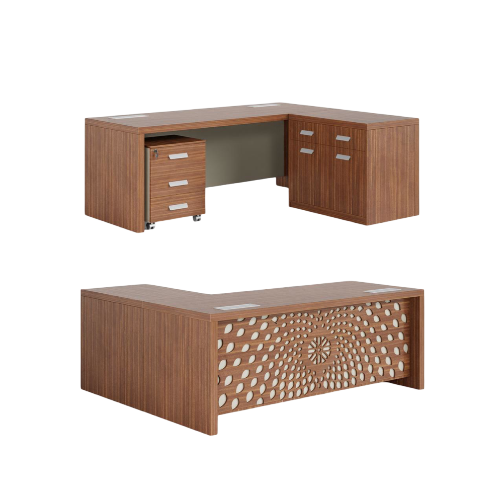 مكتب مودرن مقاس 160 سم زاوية يمين أو يسار