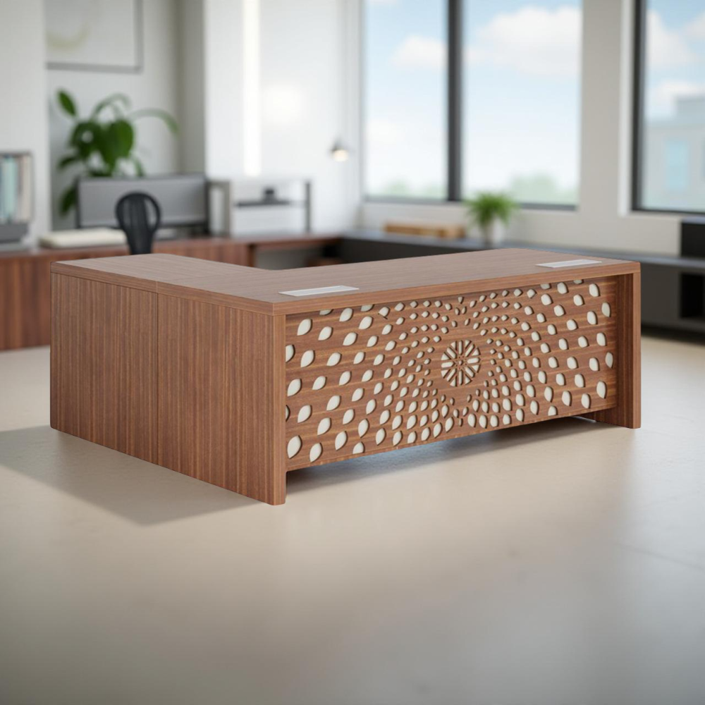 مكتب مودرن مقاس 160 سم زاوية يمين أو يسار