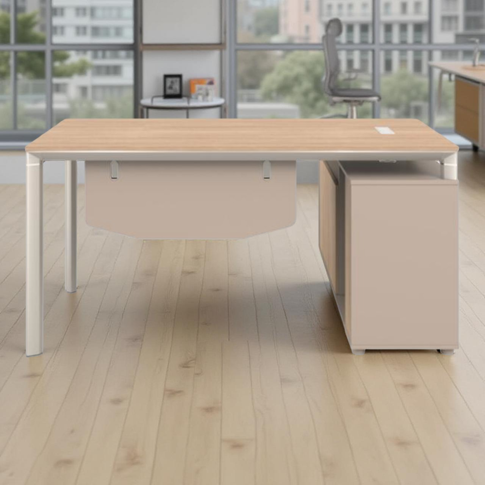 وحدة عمل مقاس 160 سم زاوية يمين أو يسار لون بيح