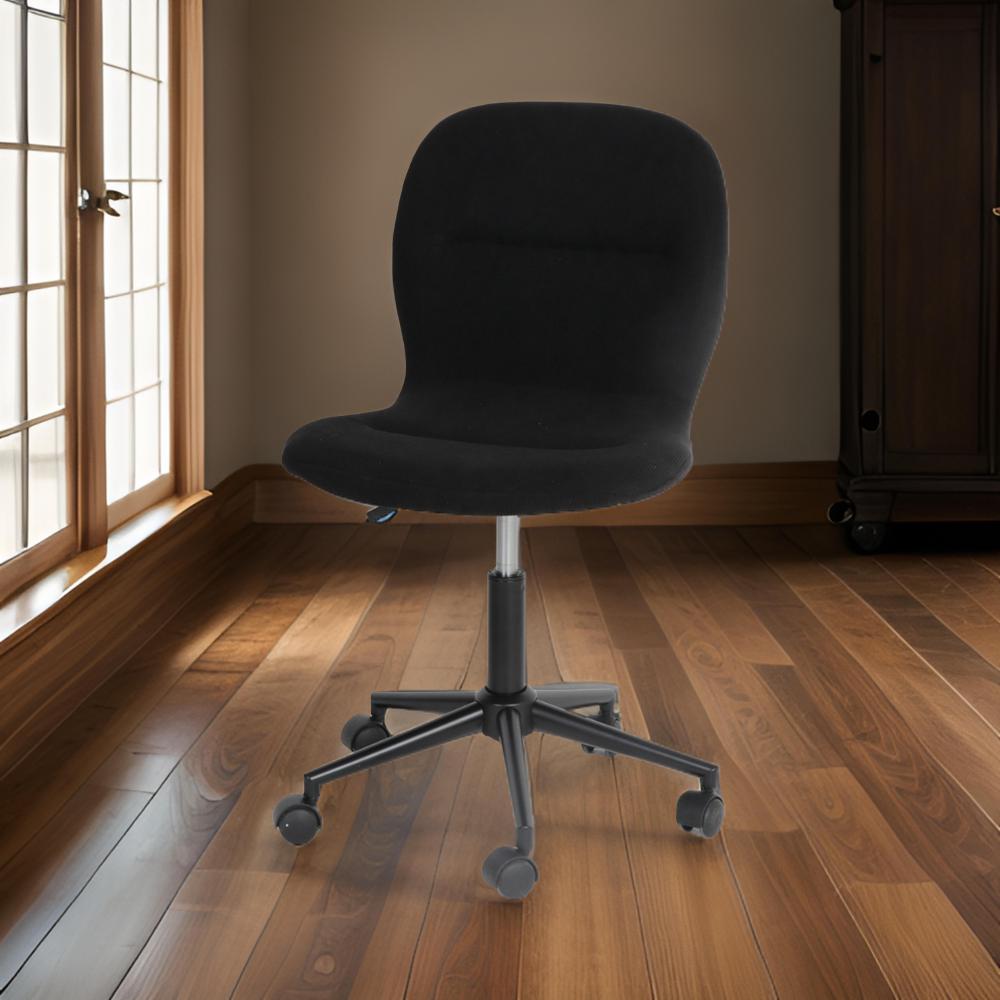 كرسي مكتب دوار بتصميم رياضي أنيق لون أسود