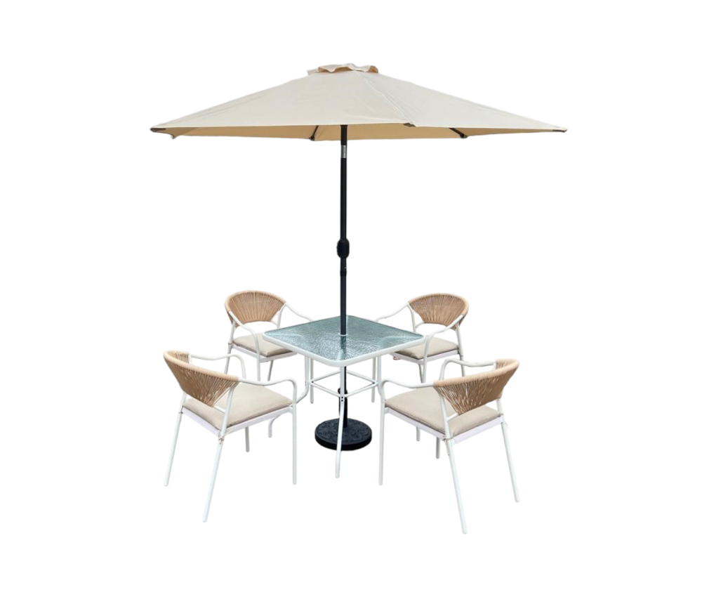 جلسه خارجيه مع مظله لون بيج