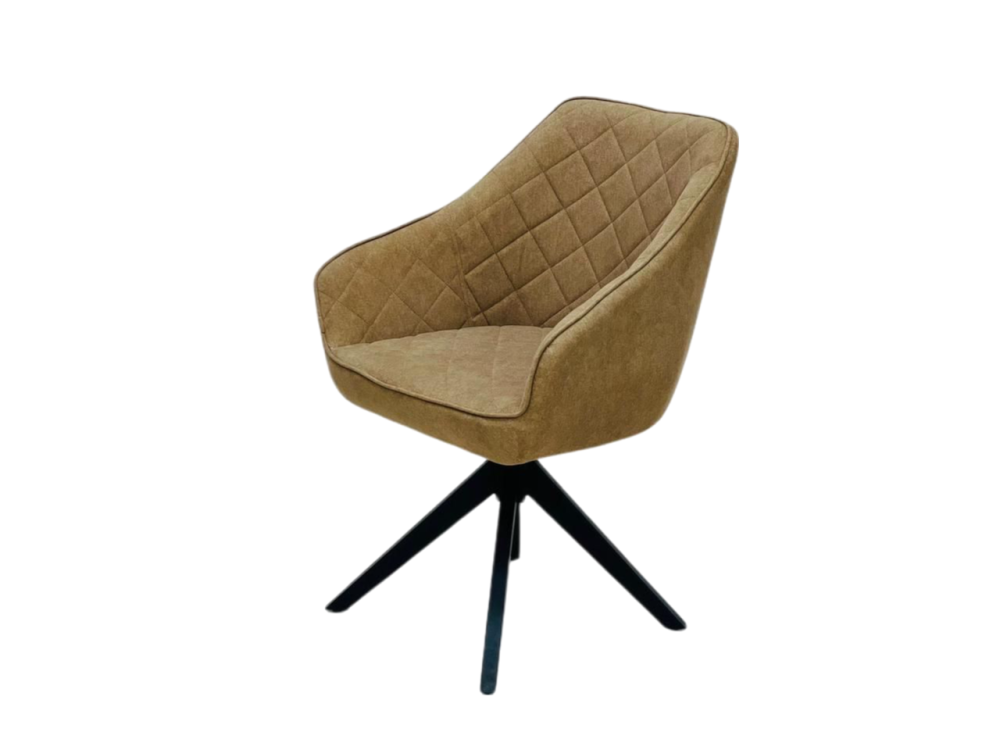 كرسي دوار مودرن لون بني فاتح