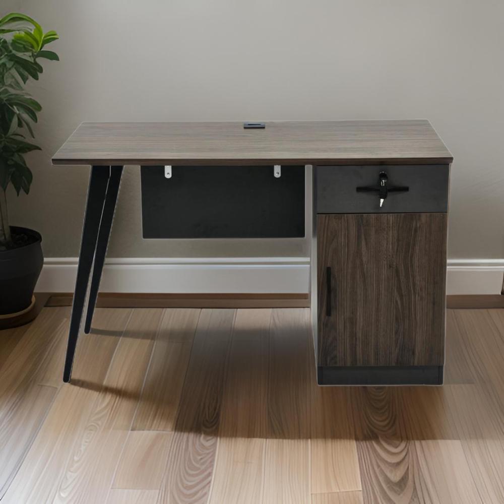 مكتب رائع مقاس 120 سم لون بني غامق