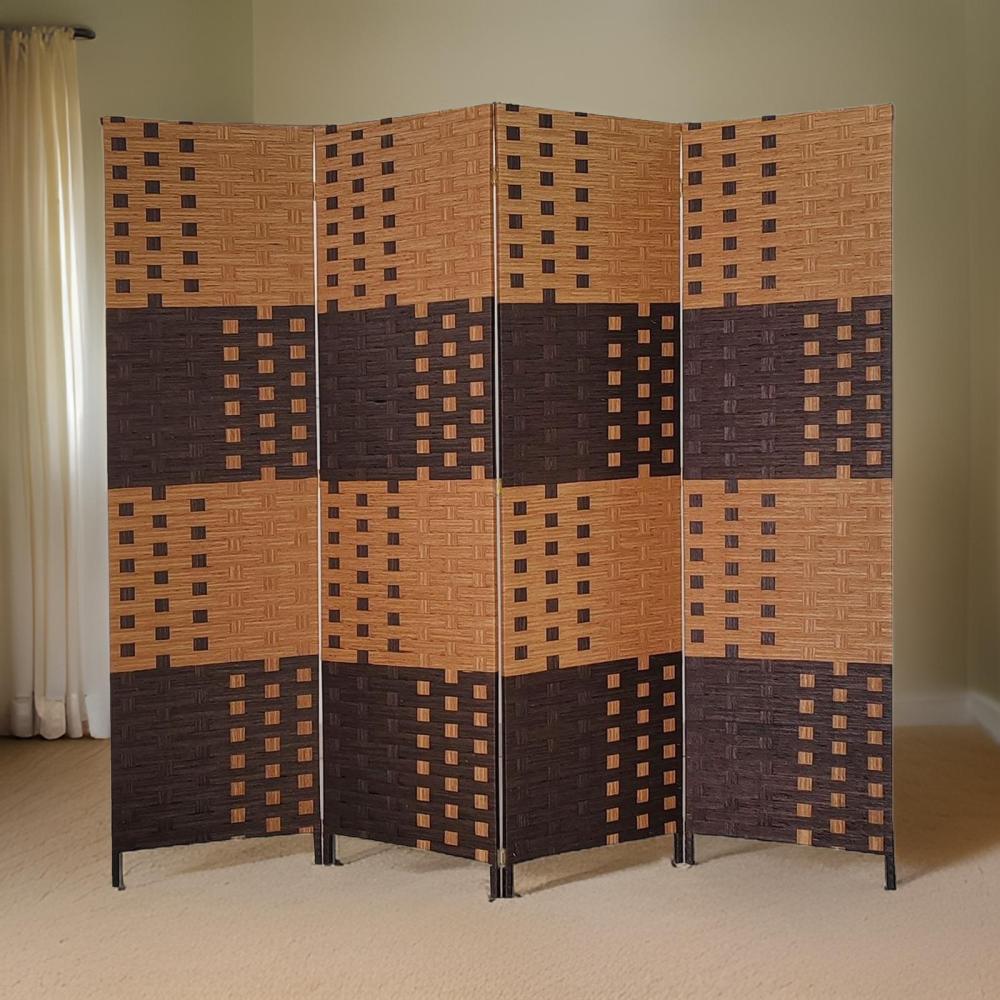 بارتشن - حاجز خصوصية لون ميكس بني وبيج