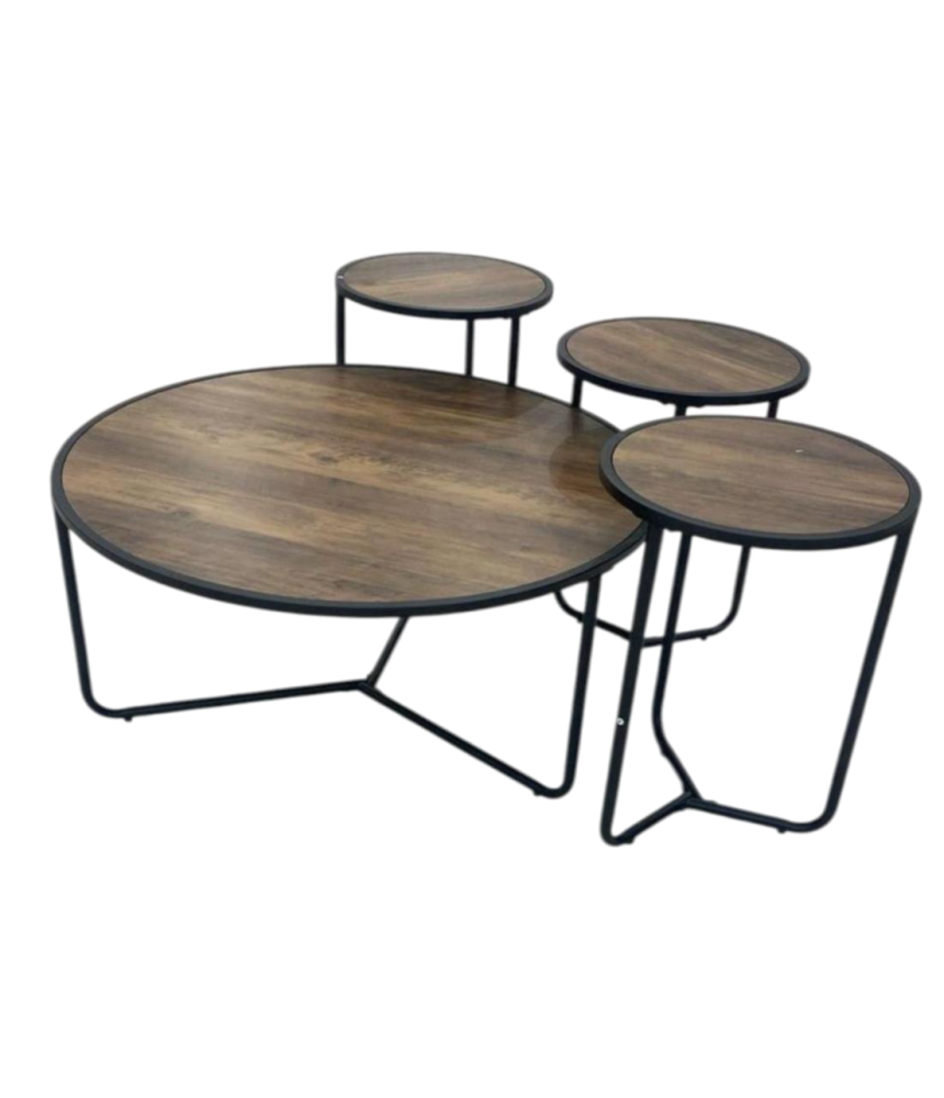 طقم خدمة دائري لون بني