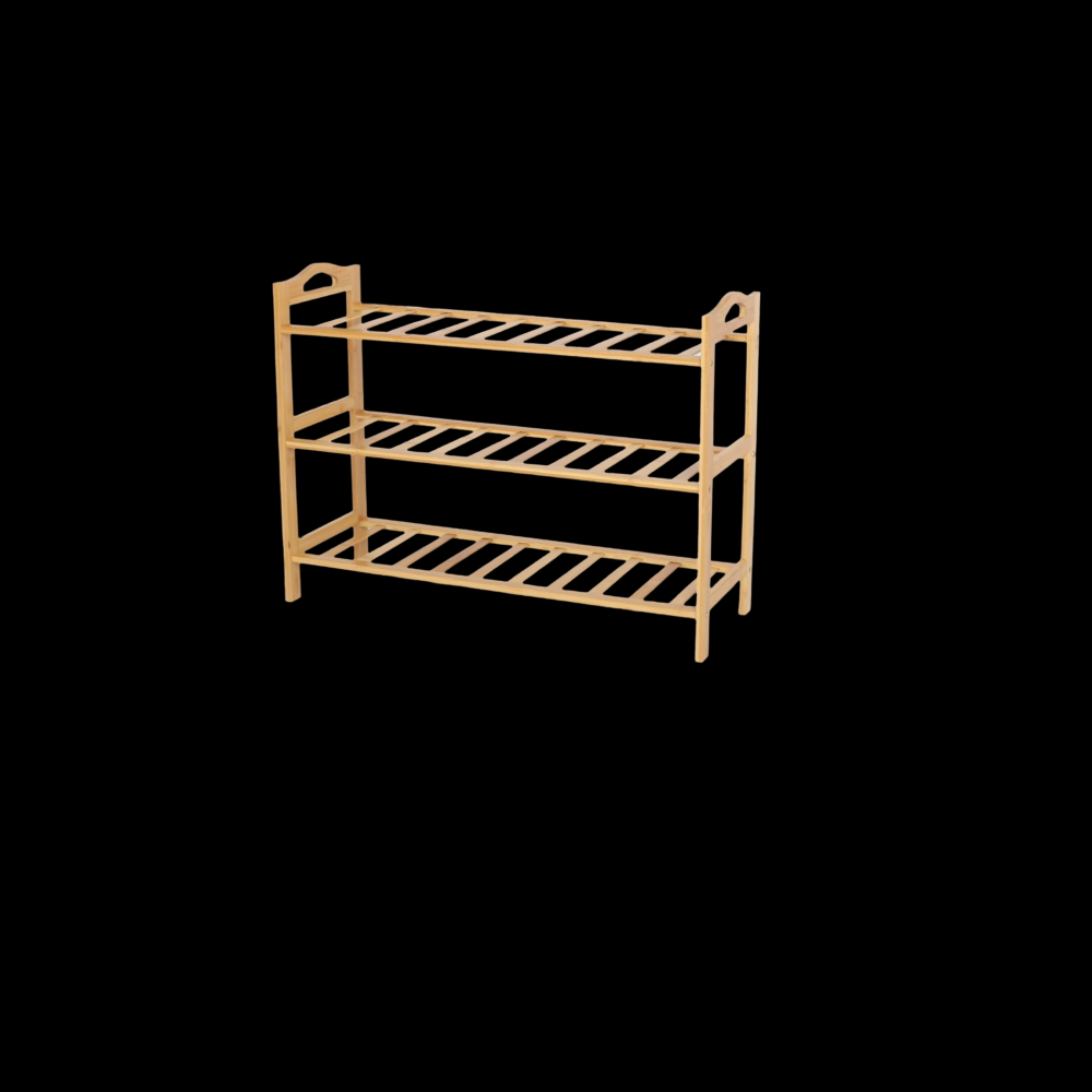 جزامة رفوف خشبية لون بيج 3 رف