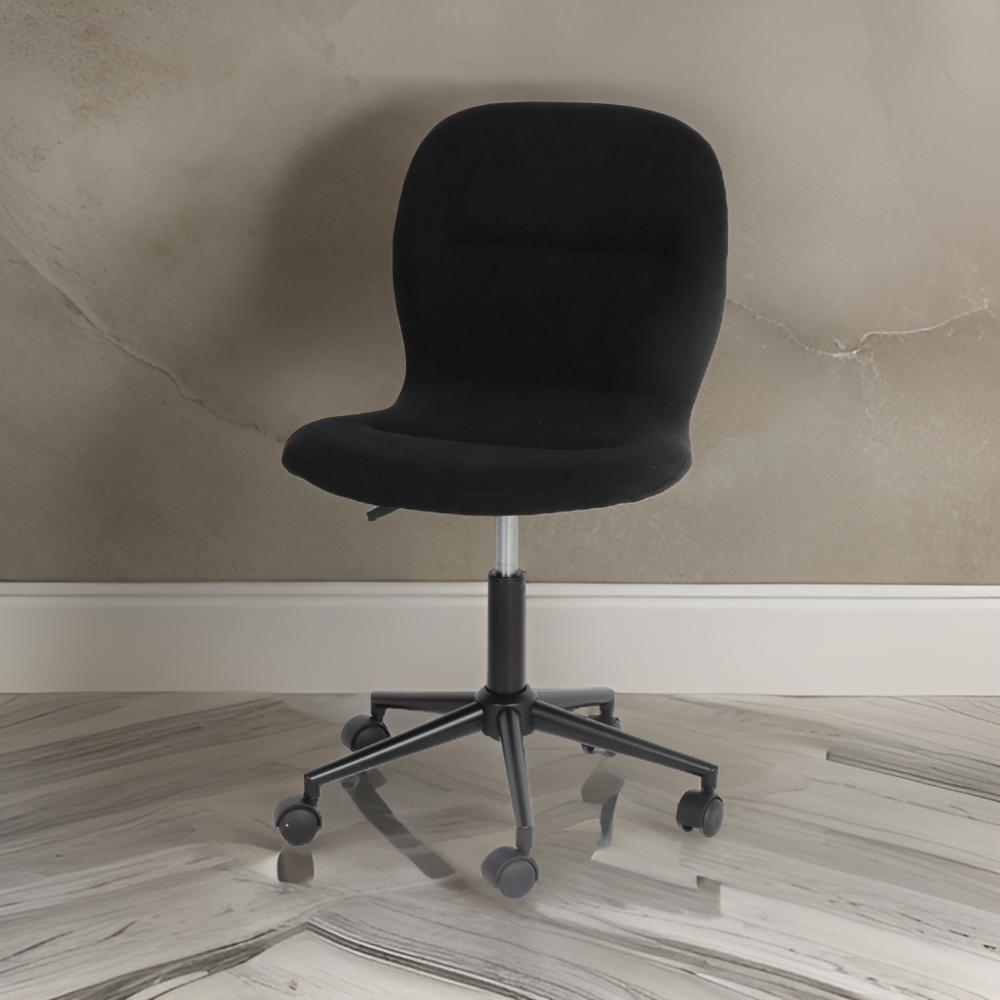 كرسي مكتب دوار بتصميم رياضي أنيق لون أسود