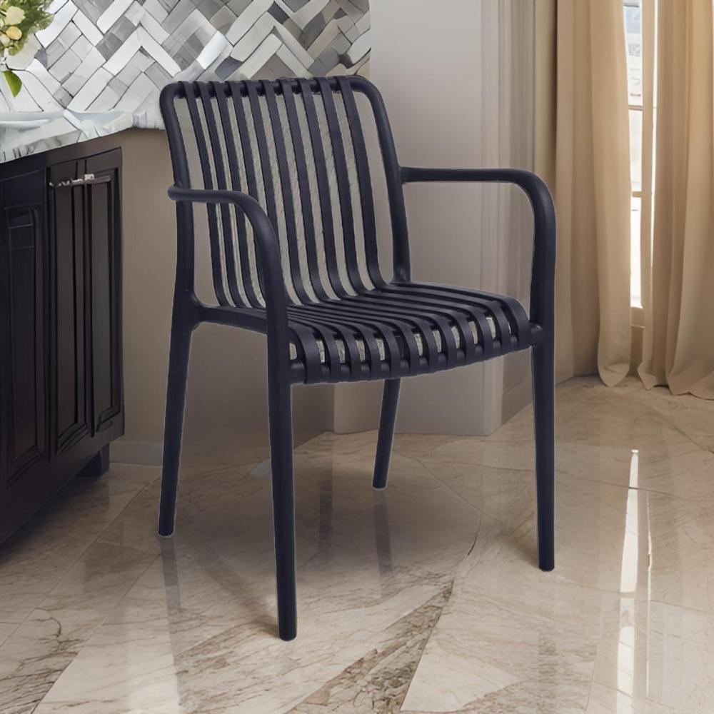 كرسي بلاستيك تصميم مبتكر لون أسود