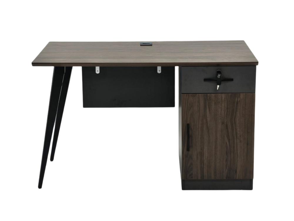 مكتب رائع مقاس 120 سم لون بني غامق