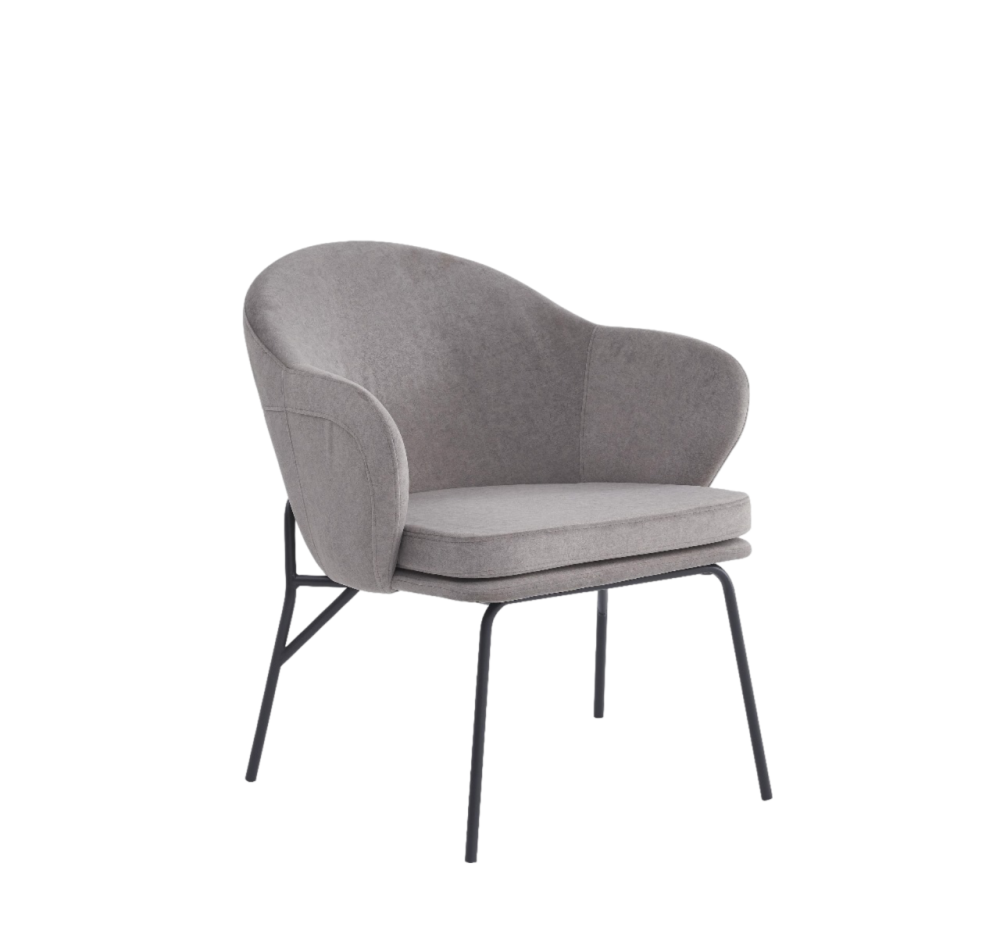 كرسي أنيق للمنازل والمكاتب لون رمدي فاتح