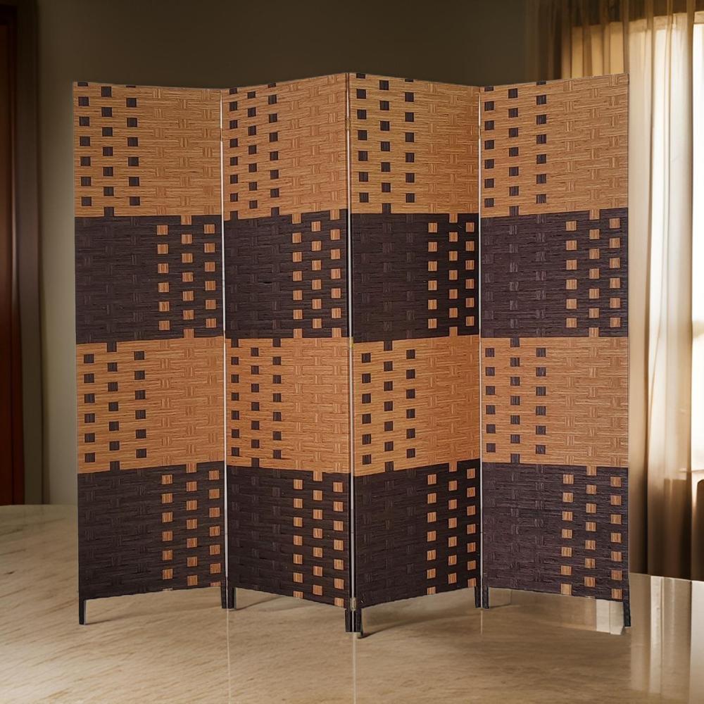 بارتشن - حاجز خصوصية لون ميكس بني وبيج