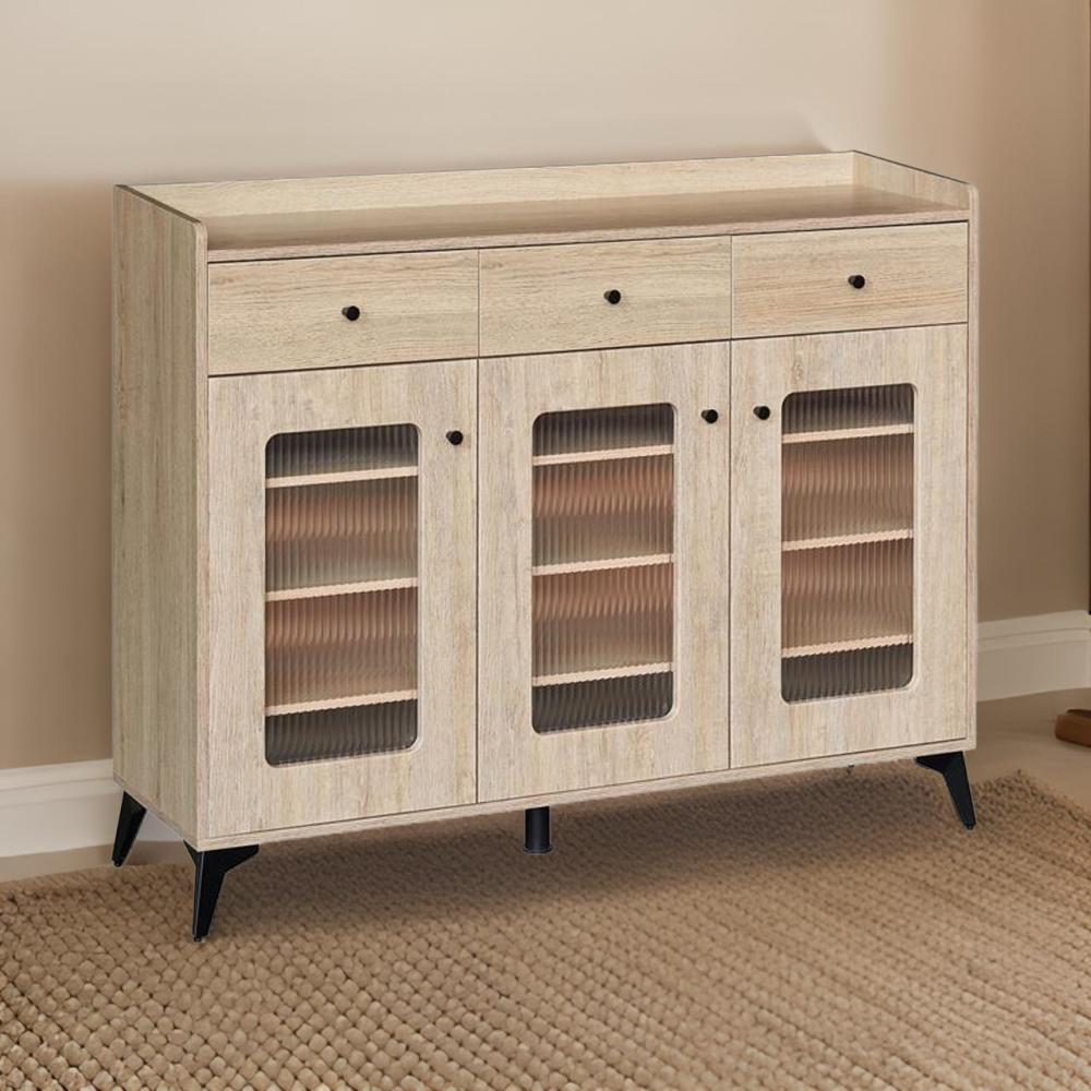 دولاب بوفيه فخم لون بيج مقاس 120 سم