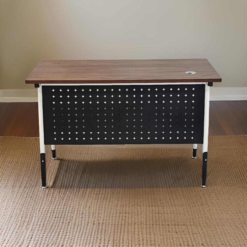 مكتب فردي مقاس 120 سم لون بني