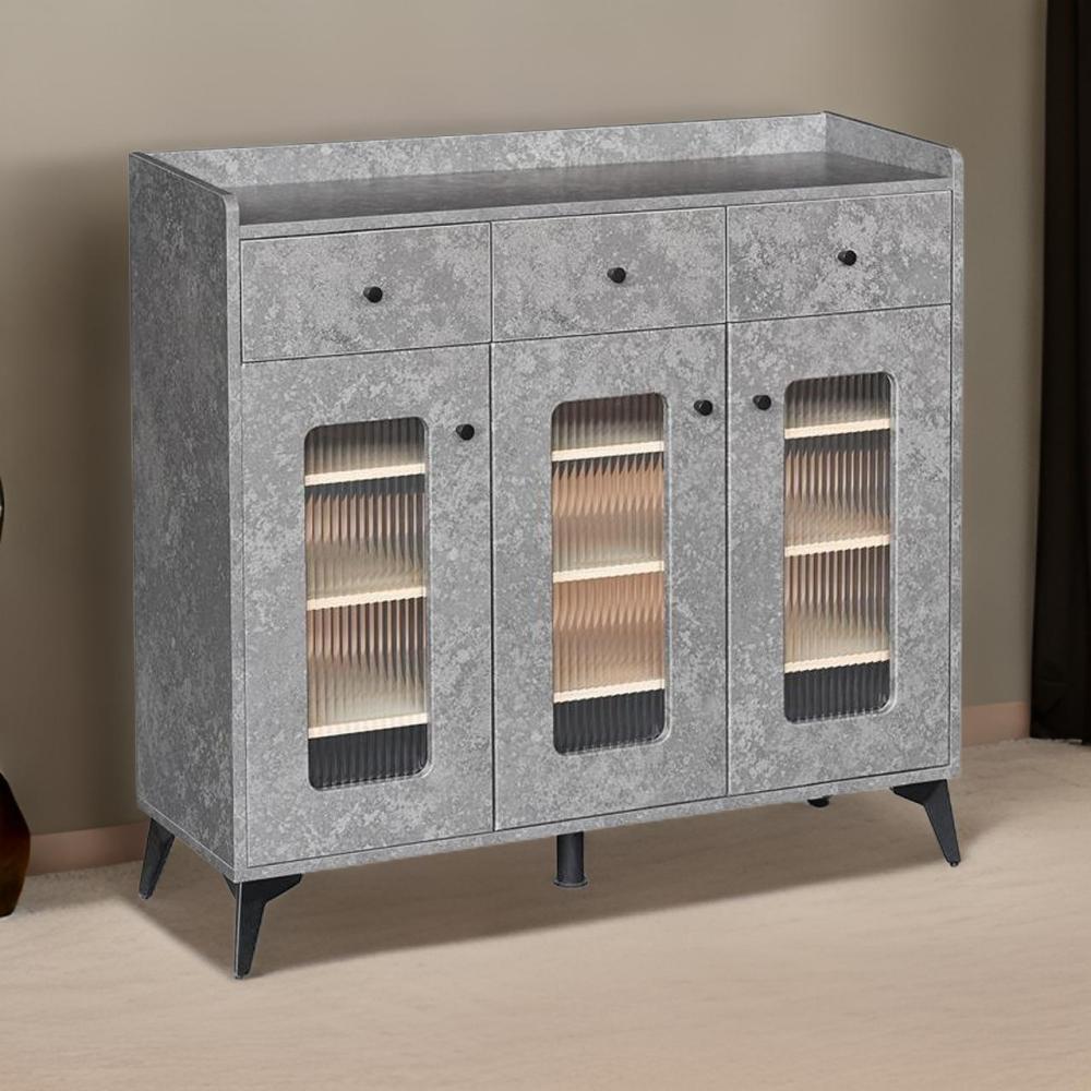 دولاب بوفيه فخم لون رمادي مقاس 100 سم