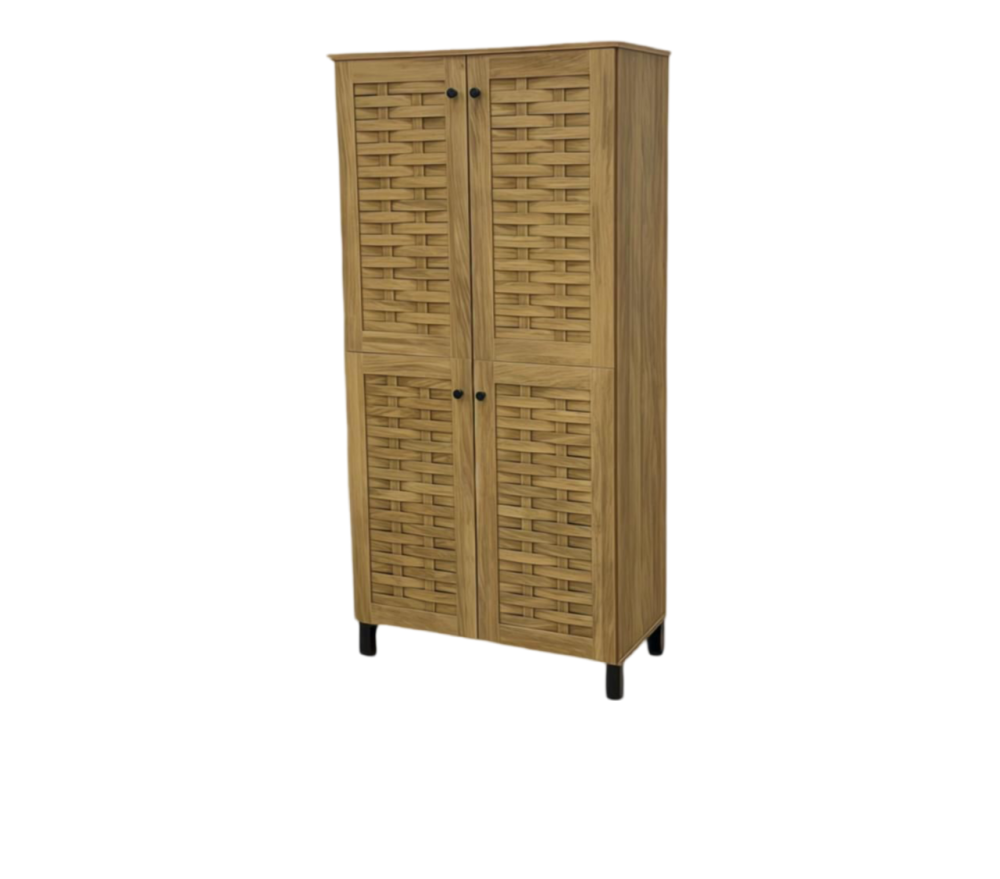 دولاب الأحذية الكبير 4 باب لون بيج