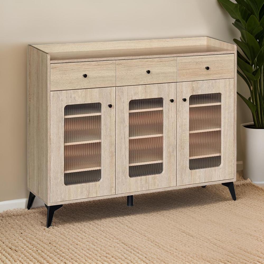 دولاب بوفيه فخم لون بيج مقاس 120 سم