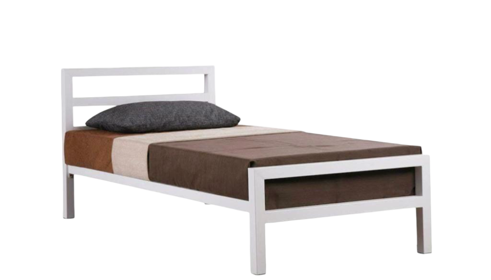 سرير حديد أبيض مقاس 90*200