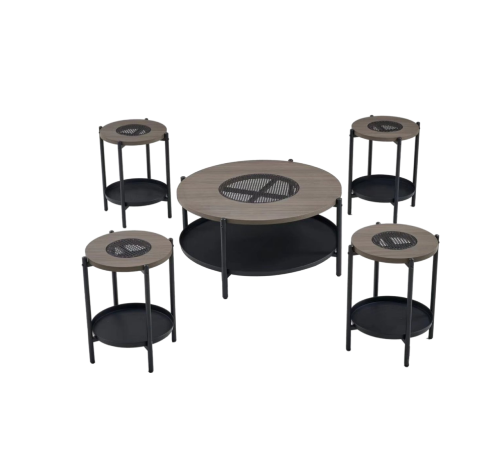 طقم طاولات مودرن خشب و راتان جودة وتصميم مبتكر