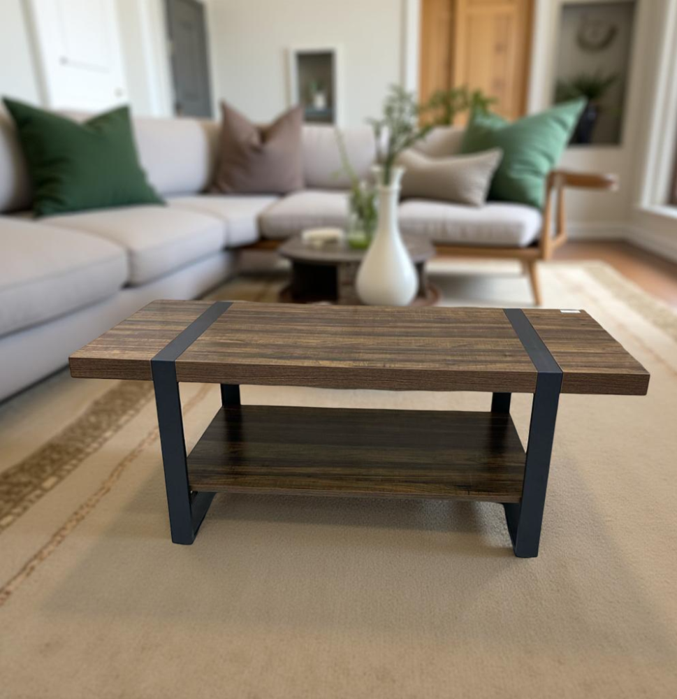 طاولة ضيافة راقية مقاس 120 سم لون بني عتيق