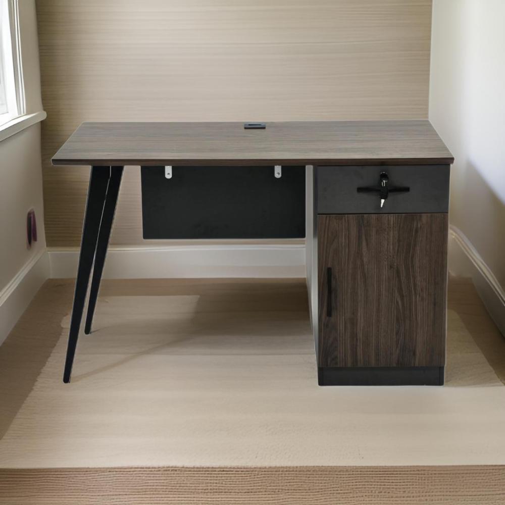 مكتب رائع مقاس 120 سم لون بني غامق