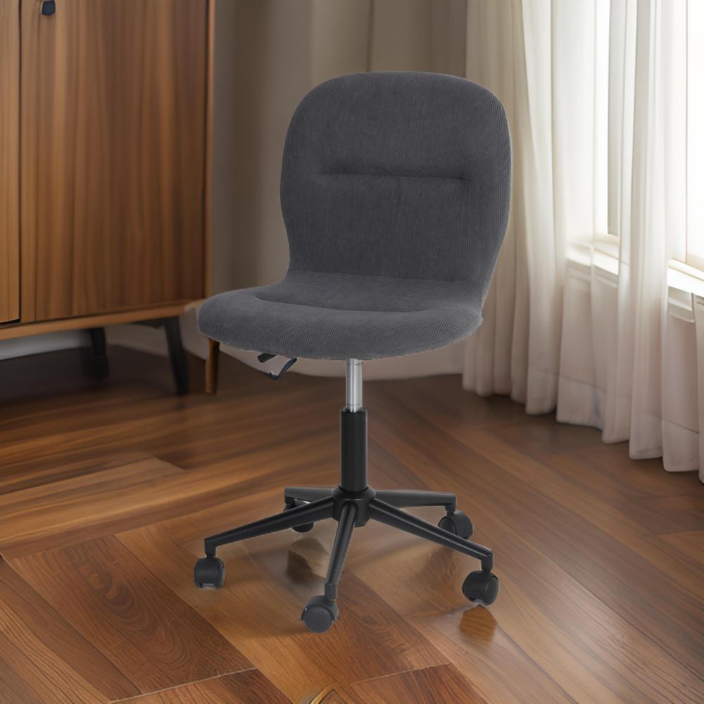 كرسي مكتب دوار بتصميم رياضي أنيق لون رمادي