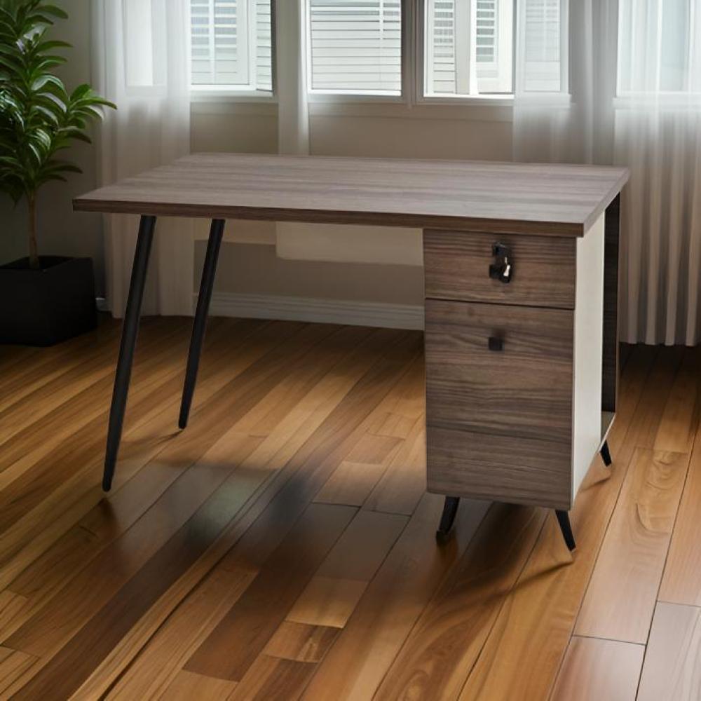 مكتب رائع مقاس 120 سم لون بني فاتح