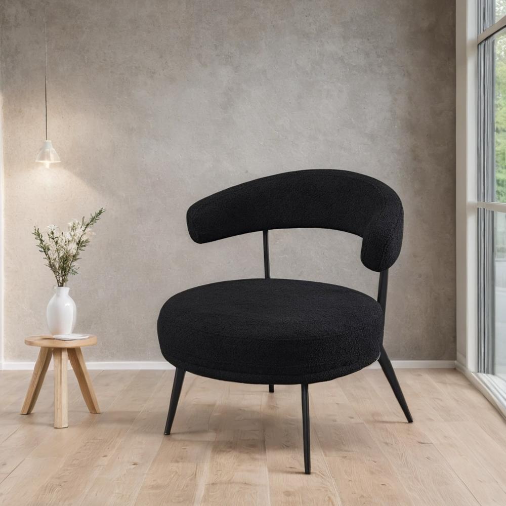 كرسي بوكليه تصميم فاخر لون أسود
