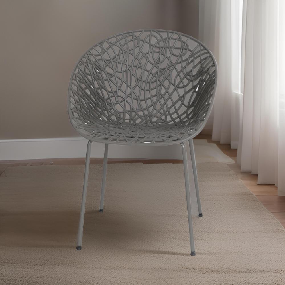 كرسي كافيه مودرن لون رمادي