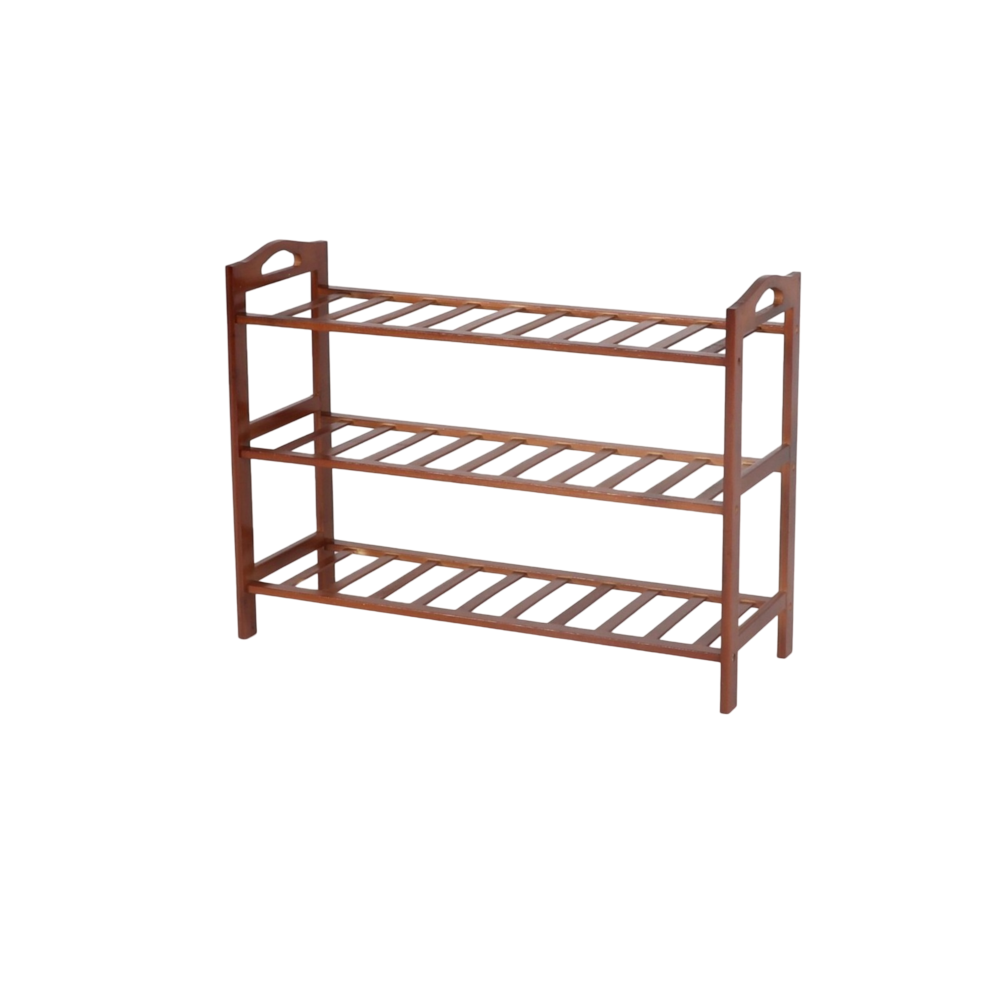 جزامة رفوف خشبية لون بني 3 رف