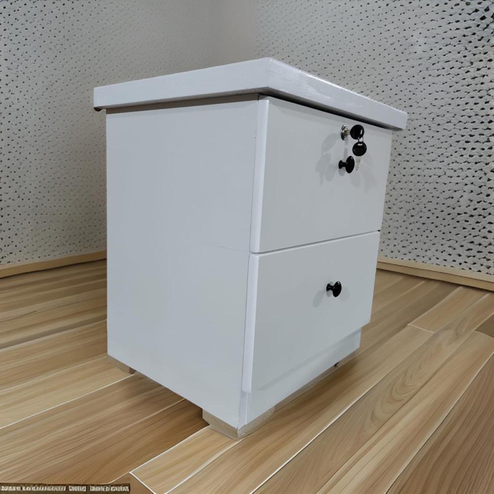 أدراج مكتبية لون أبيض