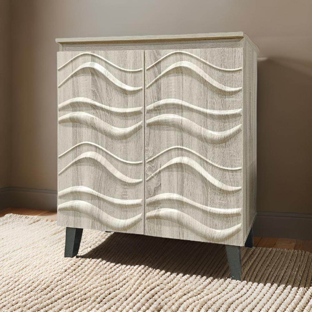 دولاب أحذية أنيق 2 باب لون بيج