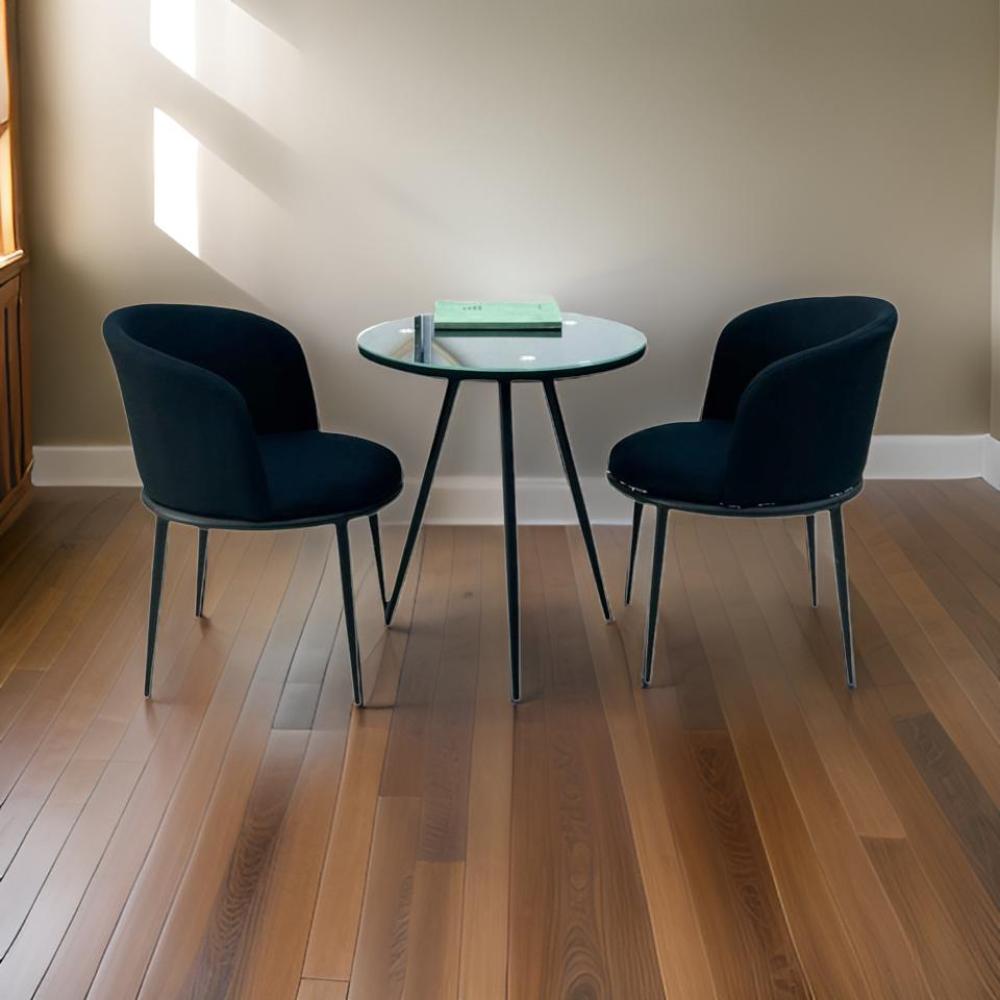 طقم 2 كرسي + طاولة لون أسود