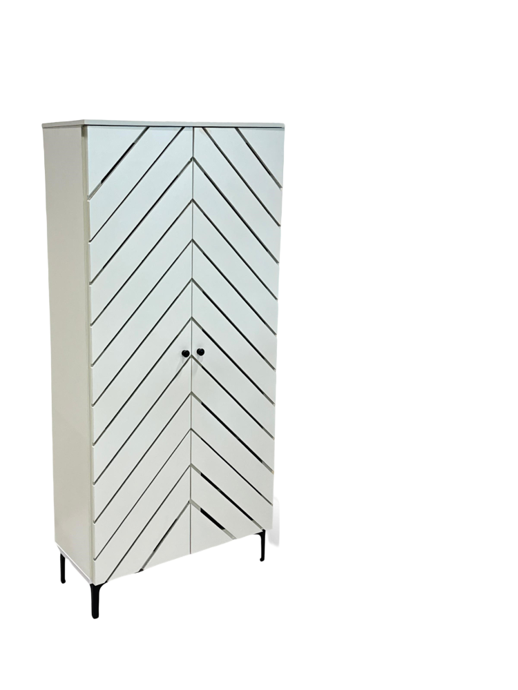 دولاب أحذية كبير 2 باب لون أبيض