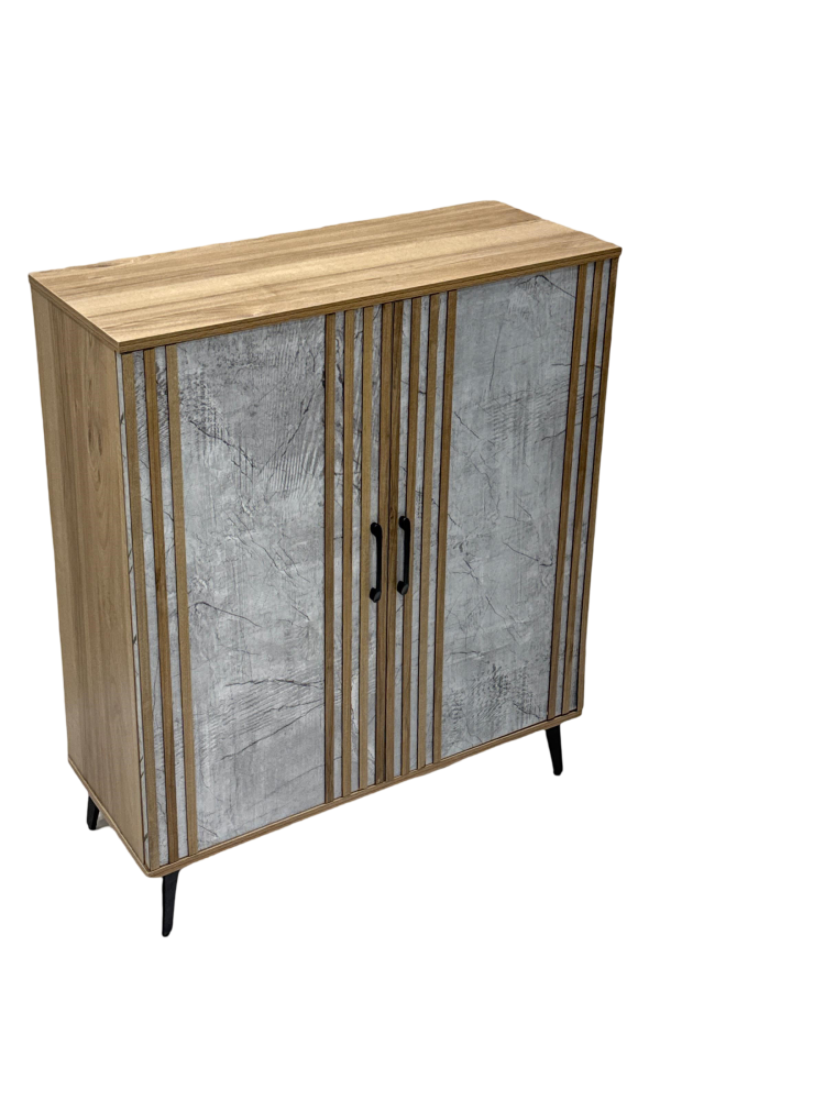 جزامة 2 باب مقاس 80 سم لون بيج و رمادي