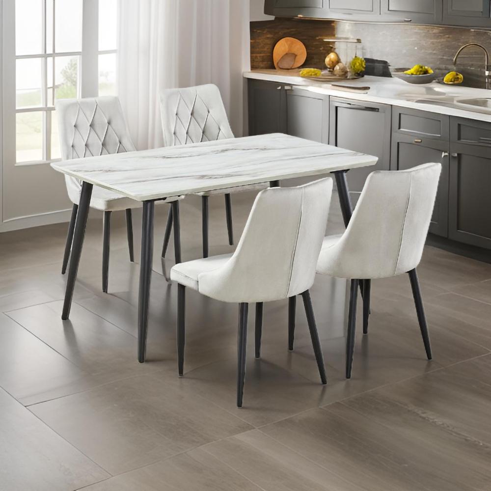 طاولة طعام بديل رخام 4 كرسي