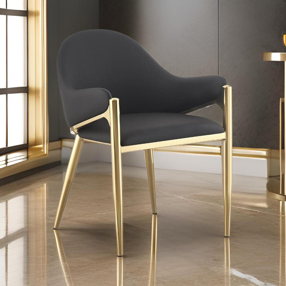 كرسي فخم ستيل ذهبي لون كوفي