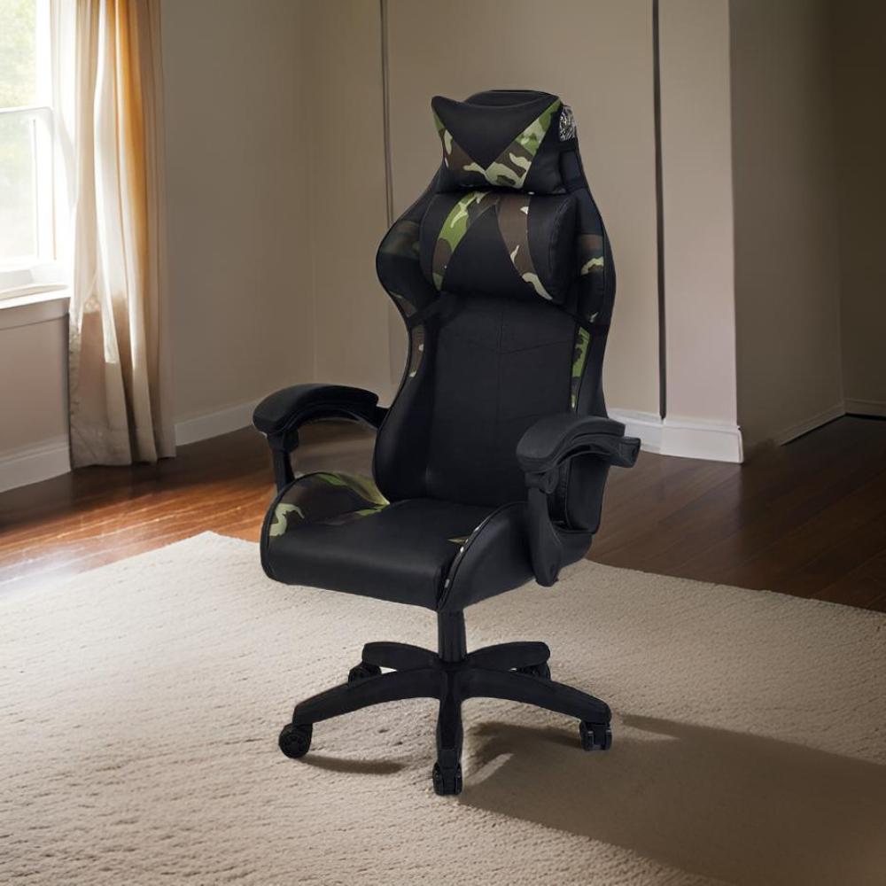 كرسي قيمنق - كرسي ألعاب الفيديو الرائع لون أسود و زيتي