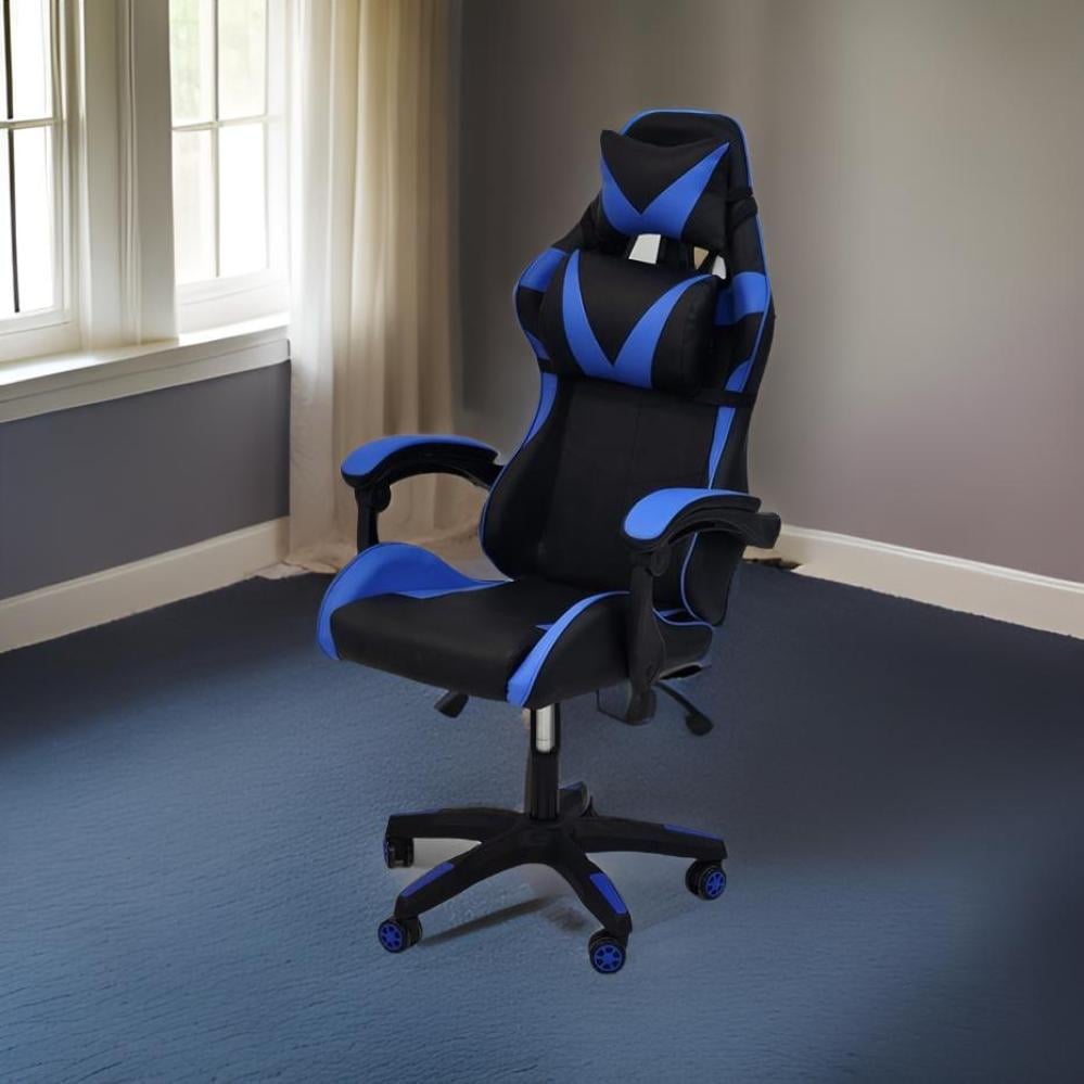 كرسي قيمنق - كرسي ألعاب الفيديو الرائع لون أسود و أزرق